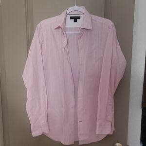 Banana Republic Men's Pink Check Slim Fit Shirt